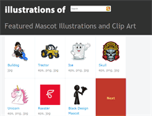 Tablet Screenshot of illustrationsof.com